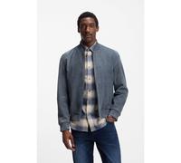 BOSS Veste Regular en cuir suédé - Style H-Muller, 50543213 Bleu 52