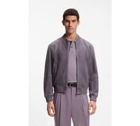 BOSS Veste Regular en cuir suédé - Style H-Muller, 50543213 Lilas 50