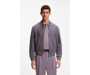 BOSS Veste Regular en cuir suédé - Style H-Muller, 50543213 Lilas 58