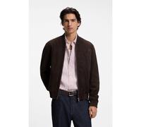BOSS Veste Regular en cuir suédé - Style H-Muller, 50543213 Marron foncé 54