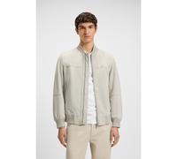 BOSS Veste Regular en cuir suédé - Style Johice, 50543505 Naturel 46