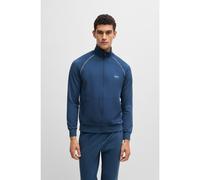 BOSS Veste Regular en jersey de coton stretch à logo brodé - Style Mix&Match Jacket Z, 50515307 Bleu M