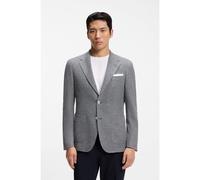 BOSS Veste Regular en lin mélangé à motif - Style L-Jeff-J-2PP-253, 50560810 Bleu foncé 52