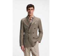 BOSS Veste Regular en soie et laine vierge - Style L-Jeff-DB-HL-262, 50568327 Marron 50