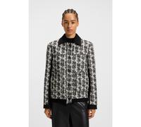 BOSS Veste Regular en tweed à motif plume - Style Joloria, 50548310 Noir à motif 48