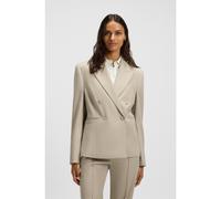 BOSS Veste Regular en twill de laine vierge - Style Jiamia, 50543280 Beige clair 40