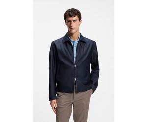 BOSS Veste Regular Fit en tissu enduit déperlant - Style L-Cight, 50558911 Bleu foncé 54