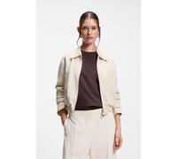 BOSS Veste Regular Fit zippée en tissu crêpe - Style Jocalena, 50551922 Naturel 38