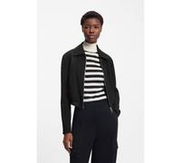 BOSS Veste Regular Fit zippée en tissu crêpe - Style Jocalena, 50551922 Noir 38