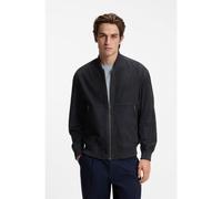 BOSS Veste Relaxed en cuir suédé - Style Jonorve, 50562519 Bleu foncé 58