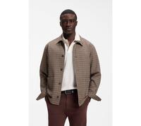 BOSS Veste Relaxed en laine mélangée à carreaux vichy - Style C-Carper-OS-2pp-264, 50572012 Marron à motif 46