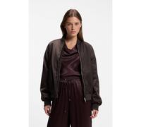 BOSS Veste Relaxed réversible en satin et en fourrure synthétique - Style Petisa, 50567439 Marron foncé 36
