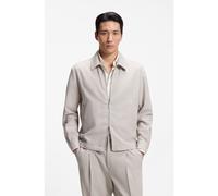 BOSS Veste Relaxed zippée en laine vierge à motif - Style P-Carper-Zip-263F, 50564676 Beige clair 56