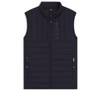 BOSS Veste sans manches d’équitation imperméable avec logo imprimé vertical - Style RUBEN LIGHT PUFFER VEST, B7M1403 Bleu foncé L