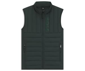 BOSS Veste sans manches d’équitation imperméable avec logo imprimé vertical - Style RUBEN LIGHT PUFFER VEST, B7M1403 Vert sombre L