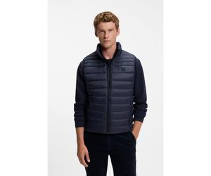 BOSS Veste sans manches déperlante avec patch logo - Style Odeno2, 50549243 Bleu foncé 52