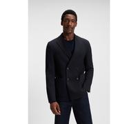 BOSS Veste Slim en laine stretch à micro motif - Style C-Hanry-DB-254, 50551588 Bleu foncé 50