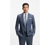 BOSS Veste Slim en laine stretch à motif - Style H-Huge-253, 50564106 Bleu 52