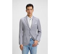 BOSS Veste Slim en laine vierge et soie - Style L-Heston-LP-241, 50545402 Argent 54