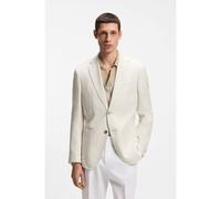 BOSS Veste Slim en lin à carreaux, coton et soie - Style H-Janson-FL-261, 50561891 Beige clair 54