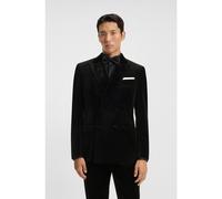 BOSS Veste Slim en velours de coton - Style H-Hutson-DB-254, 50551547 Noir 52