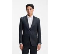 BOSS Veste Slim Fit en twill de lin - Style H-Hutson-Peak-262, 50561857 Bleu foncé 44