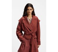 BOSS Veste trench courte avec ceinture - Style C_Jophelia, 50556385 Rouge sombre 36