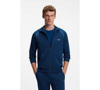BOSS Veste zippée en coton stretch avec passepoils contrastants - Style Mix&Match Jacket Z, 50515307 Bleu M