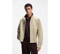 BOSS Veste zippée en coton stretch - Style C-Carinton, 50558927 Beige clair 52
