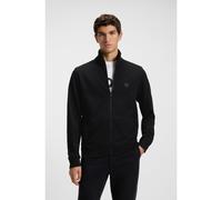 BOSS Veste zippée en molleton de coton avec badge logoté - Style Zestart, 50511709 Noir L