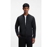 BOSS Veste zippée en tissu déperlant avec logo - Style OW_TOC Game, 50561397 Bleu foncé S