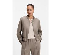 BOSS Veste zippée Relaxed en flanelle chinée - Style Jamayati, 50571663 Taupe 38