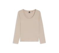 BOSS Waffle_ls-Shirt CN 10269584 01 Pyjama à Manches Longues, Beige Clair 270, XS Femmes