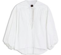 BOSS White Pleat Detail Blouse
