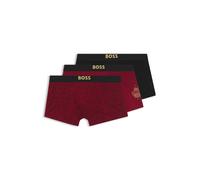 BOSS Year of the Horse Lot de trois boxers courts en coton stretch - Style Trunk 3P CNY, 50558864 Noir / Rouge M