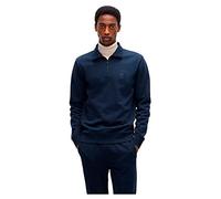 BOSS Sweat en molleton de coton à encolure zippée et patch logoté - Style Zetrust, 50468926 Bleu foncé L