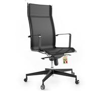 Bossberg Chaise de Bureau Ergonomique, Fauteuil de Bureau Confortable et Réglable en Hauteur, Siège Pivotant pour Maison et Télétravail - Noir Absolu