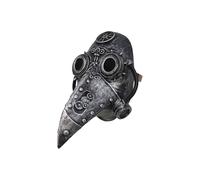 BOSSETY Masques d'Halloween Médecin de la peste Masque en Cuir PU Nez Long Oiseau Bec Steampunk Halloween Cosplay Accessoires de fête Costume (B)