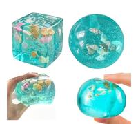 BOSSETY Squishy Nice Cubes - 2Pcs Squishy Fidget Glaçon pour Tous Les âges, Récompenses pour la ubes Anti-Stress pour Soulager l'anxiété - Cadeau pour Enfants et Adultes (B)