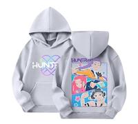 BOSSETY Sweat à Capuche Kpop Demon Hunters - Pull à Manches Longues Kpop Demon Hunter Sweat à Capuche Style Streetwear Longues Sweatshirt Mode Fille Et Ado 2-14 Ans