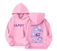 BOSSETY Sweats à Capuche Kpop Demons Hunters Merch pour Fille Imprimés Huntrix Huntr/X Rumi Mira Zoey Pull à Manches Longues Kpop Witch Hauts Décontractés Hoodie