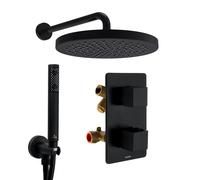 Bossini Black Ensemble de douche encastré avec mitigeur thermostatique, H19412G00073009+Set1,