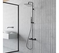 Kit colonne de douche thermostatique noir Cosmo - Bossini L10103073