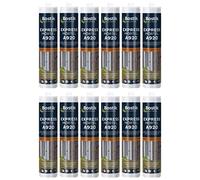 Bostik A920 Lot de 12 mortiers de réparation pour joints résistants aux intempéries pour intérieur et extérieur Cartouche de 300 ml Gris pierre