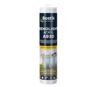BOSTIK A930 Renolight Mastic acrylique blanc - Mastic de remplissage, ultra léger et prêt à l'emploi, peu de rétrécissement, peut être poncé et peint après durcissement, 300 ml