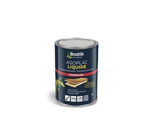 Bostik Agoplac Liquide - Colle Contact Néoprène Haute Performance - Prise Immédiate - Haute Tenue Thermique - Placage à Froid Pour Stratifiés, Bois, Caoutchouc, Métal - Sans Toluène - 1 L
