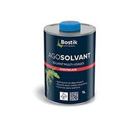 Bostik AGOSOLVANT Diluant et Nettoyant de Colles - Bidon de 1L | Dégraissage des Surfaces à Encoller - Formule sans Acétone - Incolore