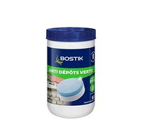 Bostik Anti Dépôts Verts, Traitement pour Eliminer Dépôts verts Mousses Algues et Lichens, Tablettes Ultra Concentrées pour Toits Façades et Sols, Transparent après Dilution, Boite de 60 Tablettes