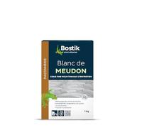 BOSTIK Blanc de Meudon - Naturel- Idéal Pour Argenterie, Vitres et Miroirs - Boîte De 1kg