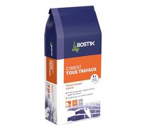 Bostik Ciment Tous Travaux Gris - Mortier Polyvalent Intérieur/Extérieur -Idéal Réparations, Enduit, Chapes, Jointoiement & Scellement - Usage Pur, Mortier ou Béton - 5kg